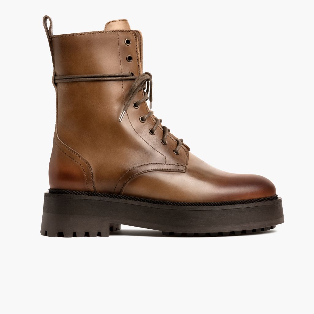 Quest Natural Lederstiefel für Damen in Classic Full-Grain Leather - Seitenansicht | Online Kaufen