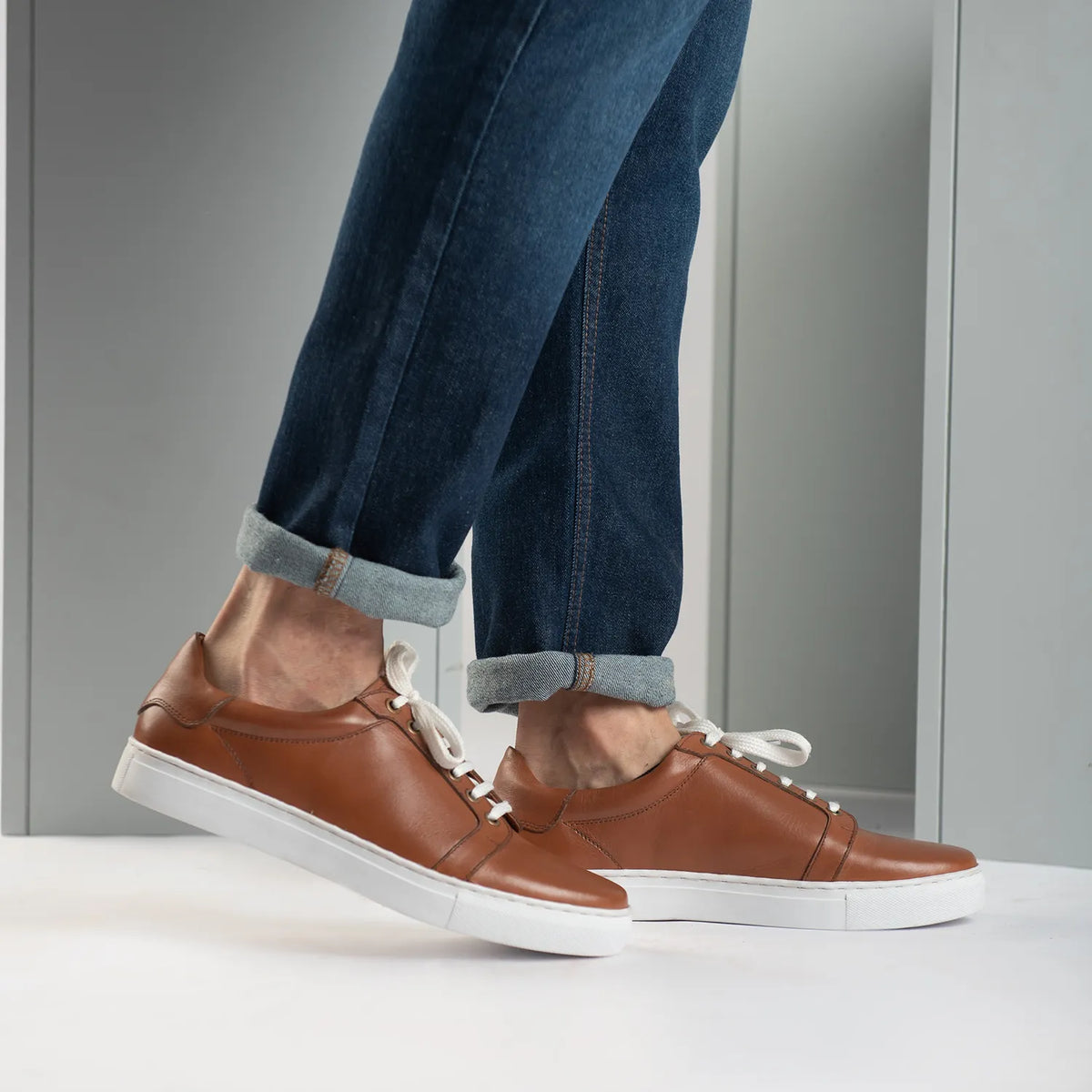 Orlaven Carter Runn Braun Leder-Sneaker für Herren footwear image 10