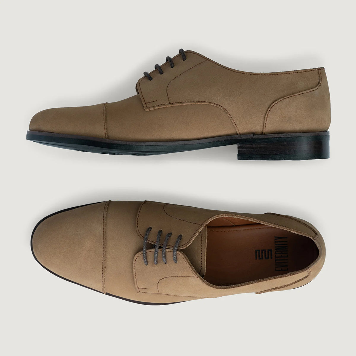 Attorney Derby Brown Nubuck Leather Shoes StudGuard For Men - Verstärkte Fersenkappe & präzise Doppelnaht
