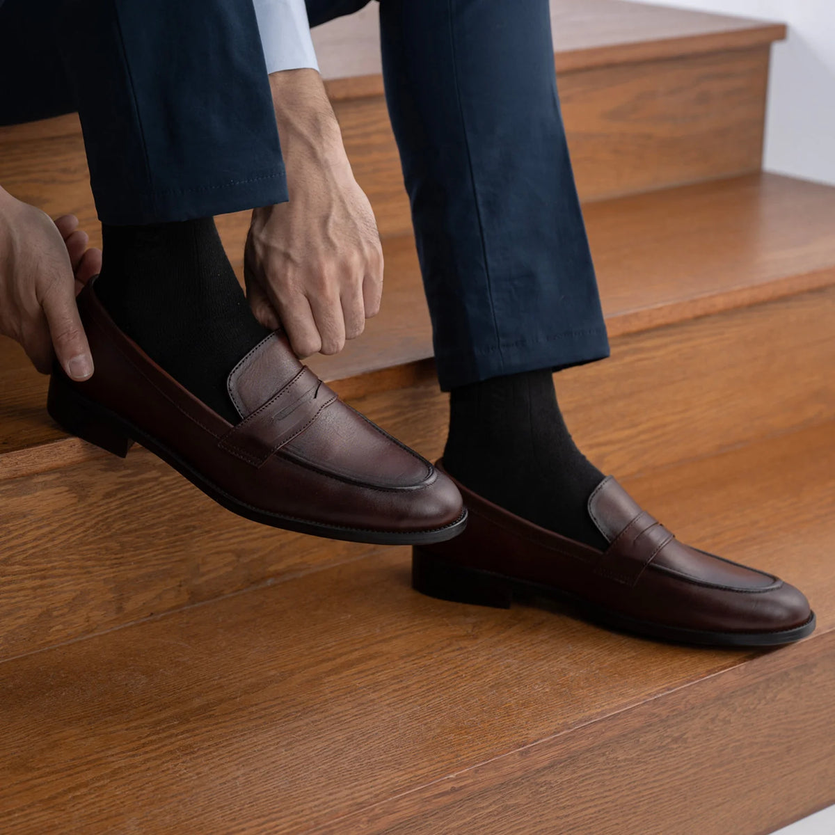 Orlaven Baxton Burnished Braun Leder-Loafer für Herren footwear image 10