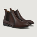 Clarkson Chelsea Braun Burnished Lederstiefel - StudGuard für Herren