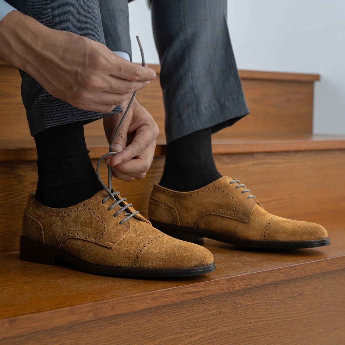 Orlaven Dirk Brogues Derby Braun Suede Lederschuhe - StudGuard für Herren footwear image 10