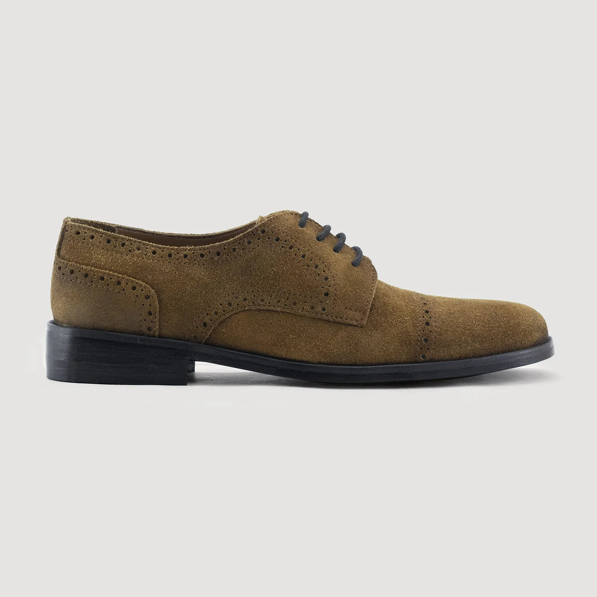Brown Goatskin Suede Leather Shoes - Rahmengenähte Goodyear-Welt-Konstruktion & vordere Zehenkappe