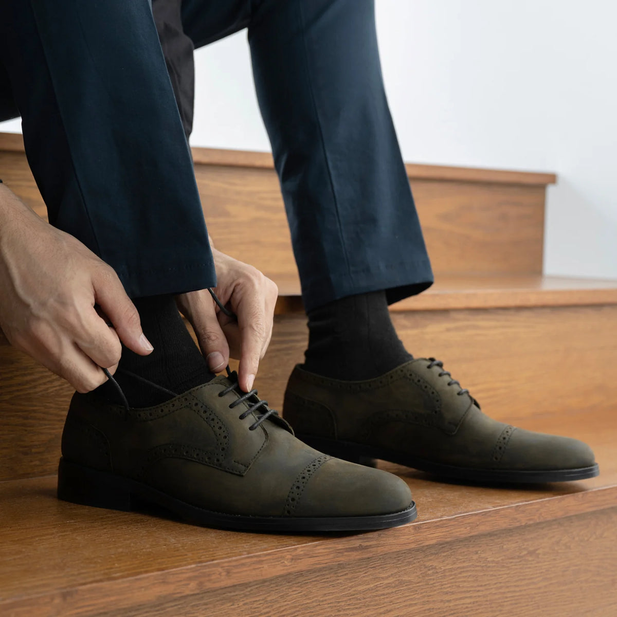Orlaven Dirk Brogues Derby Olive Oil Pullup Lederschuhe - StudGuard für Herren footwear image 10