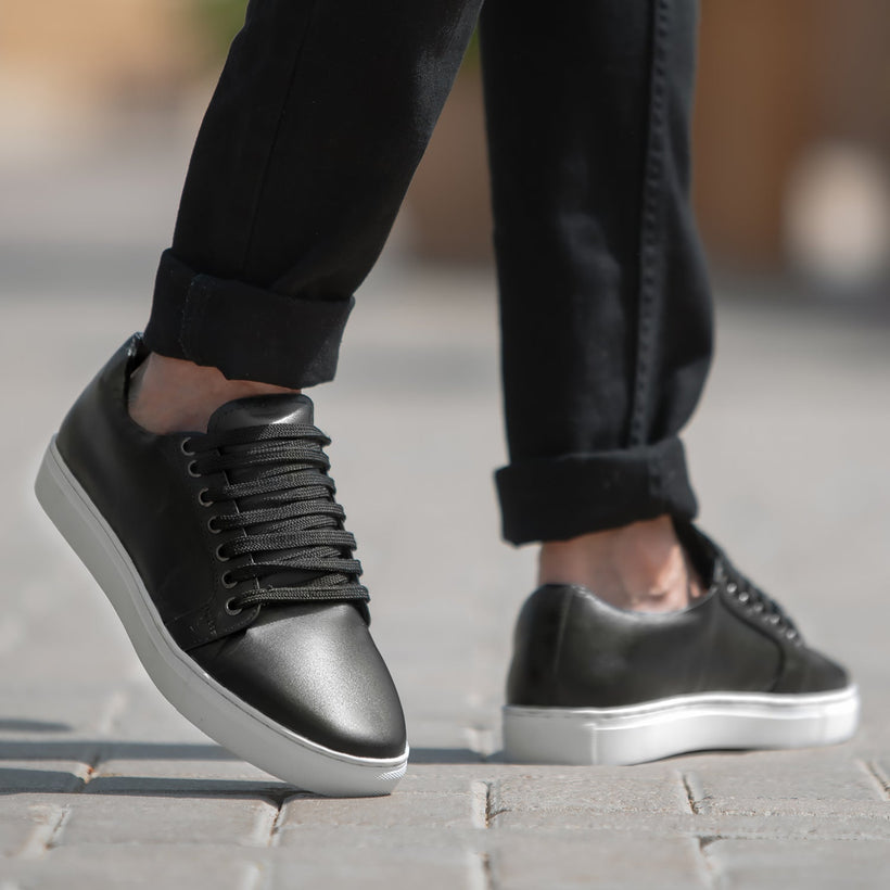 Murphy Low Top Schwarz Leder-Sneaker für Herren