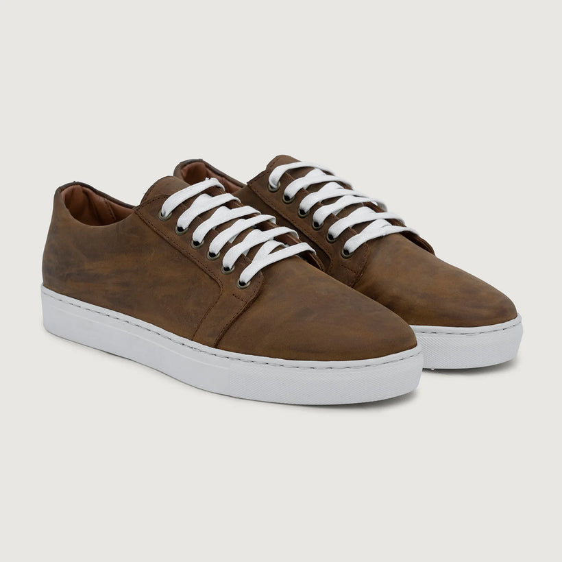 Murphy Low Top Kupferbraun Pullup Leder-Sneaker für Herren
