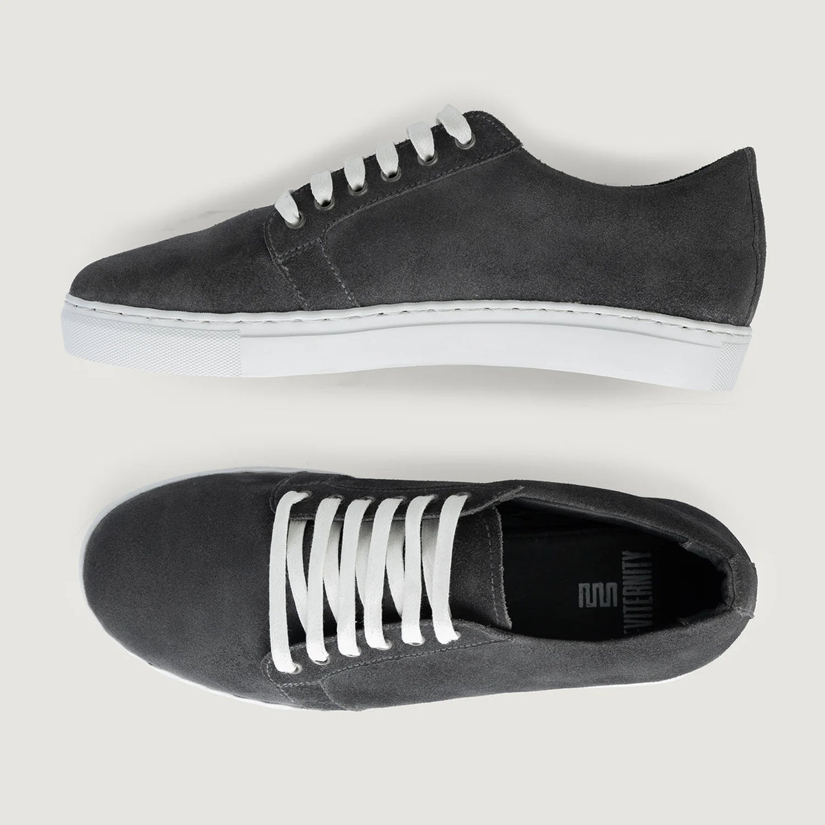 Murphy Low Top Grau Suede Leder-Sneaker für Herren For Men - Verstärkte Fersenkappe & präzise Doppelnaht
