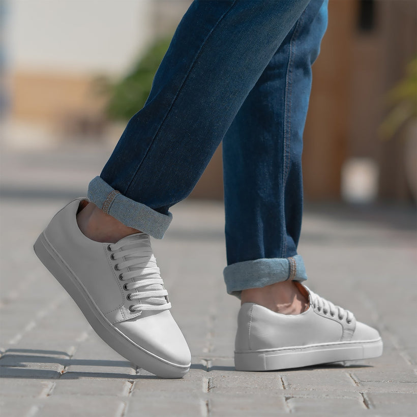 Murphy Low Top Weiß Leder-Sneaker für Herren