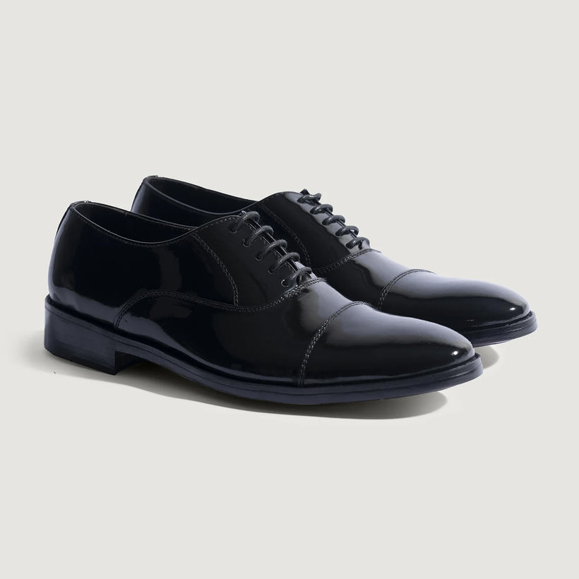 Professor Oxford Schwarz Patent Leather Shoes für Herren