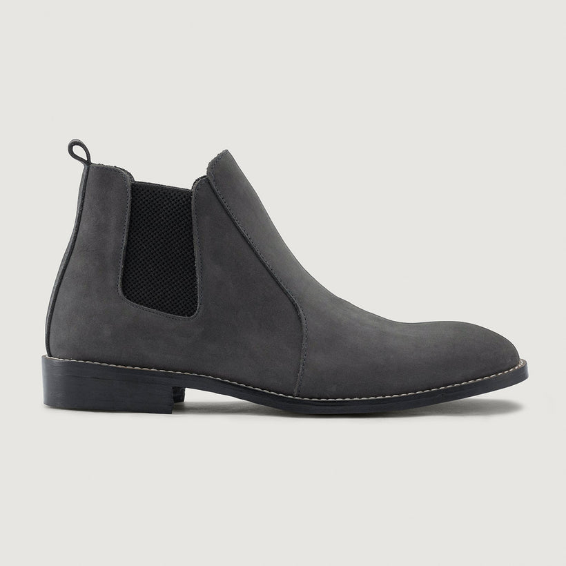 Clarkson Chelsea Grau Nubuck Leather Boots - StudGuard für Herren