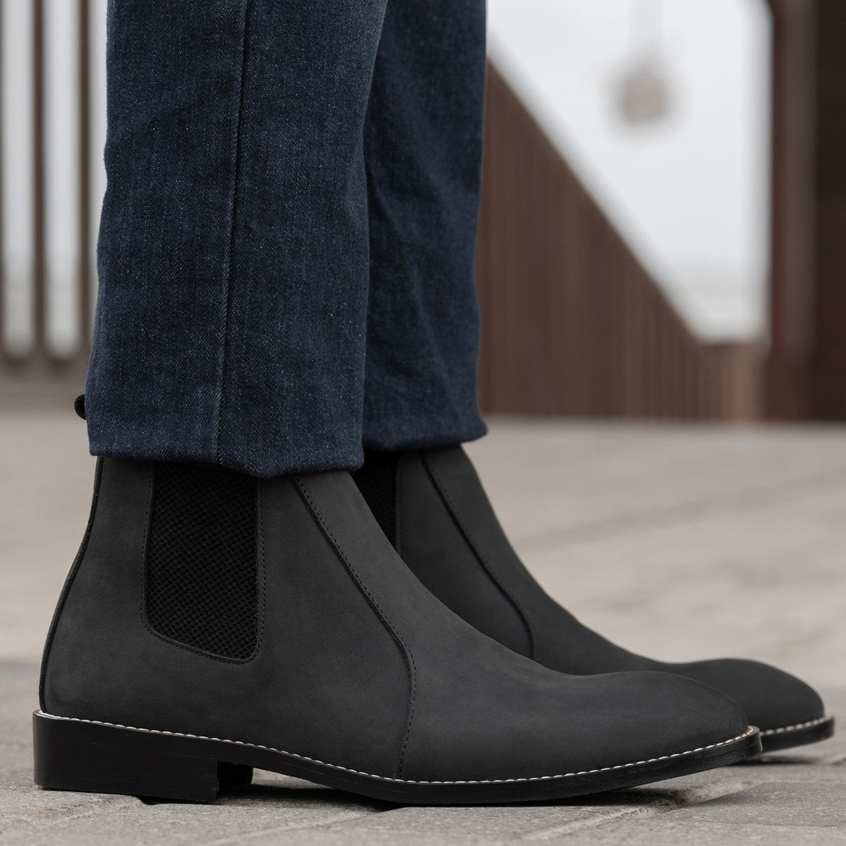 Orlaven Clarkson Chelsea Grau Nubuck Lederstiefel - StudGuard für Herren footwear image 10