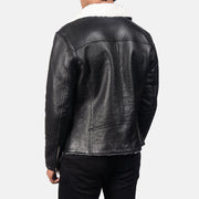 Authentic Sheepskin Leather with Semi-aniline Finish Grain Texture &amp; Heavy-Duty Seam Stitching Detail