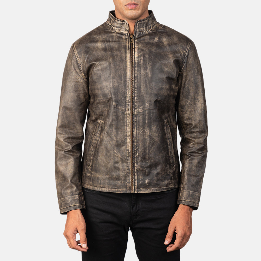 Alex Leder-Bikerjacke für Herren – Zusätzliche Produktansicht 4