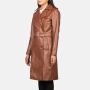 Black Cowhide leather Coat - Rückansicht mit passgenauen Schultern &amp; sauberem Saum