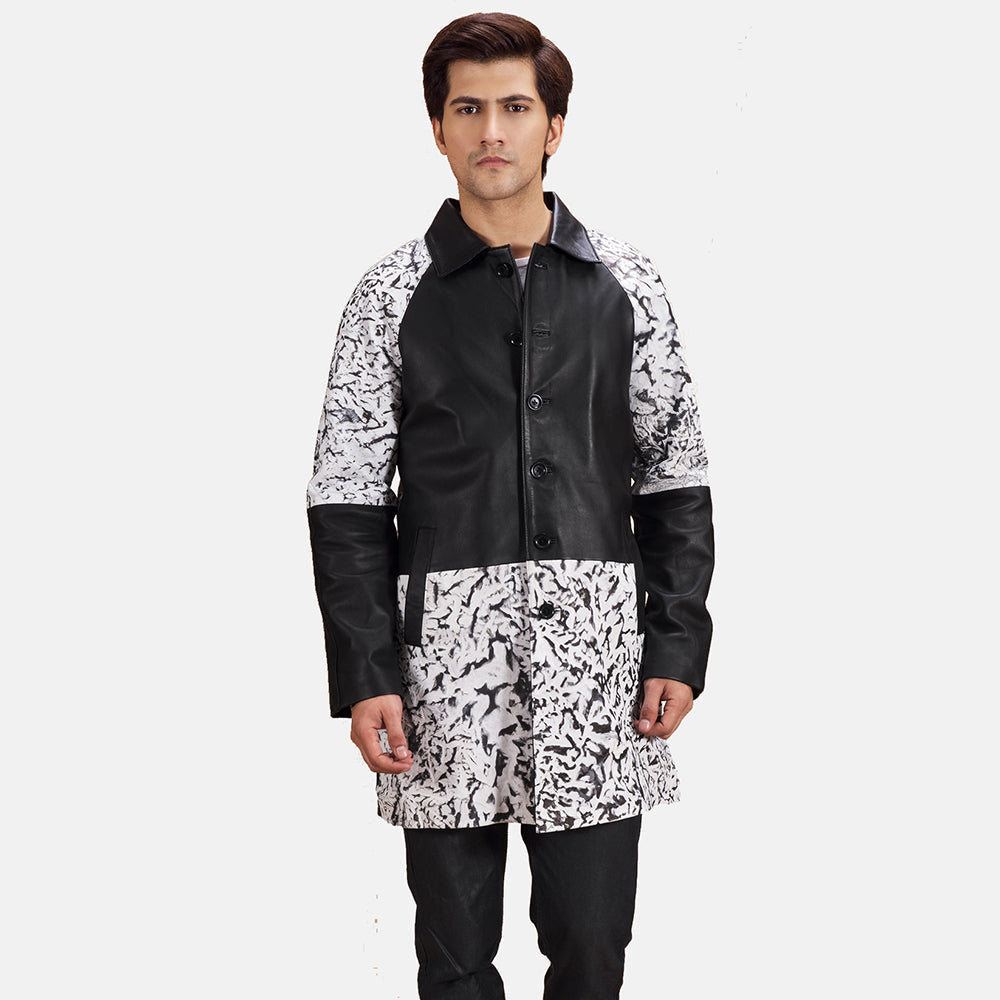 
Artistry Schwarz Dye Ledermantel für Herren in Black & White Sheepskin Dip &Amp; Dye - Vorderansicht & maßgeschneiderte Silhouette | Online Kaufen