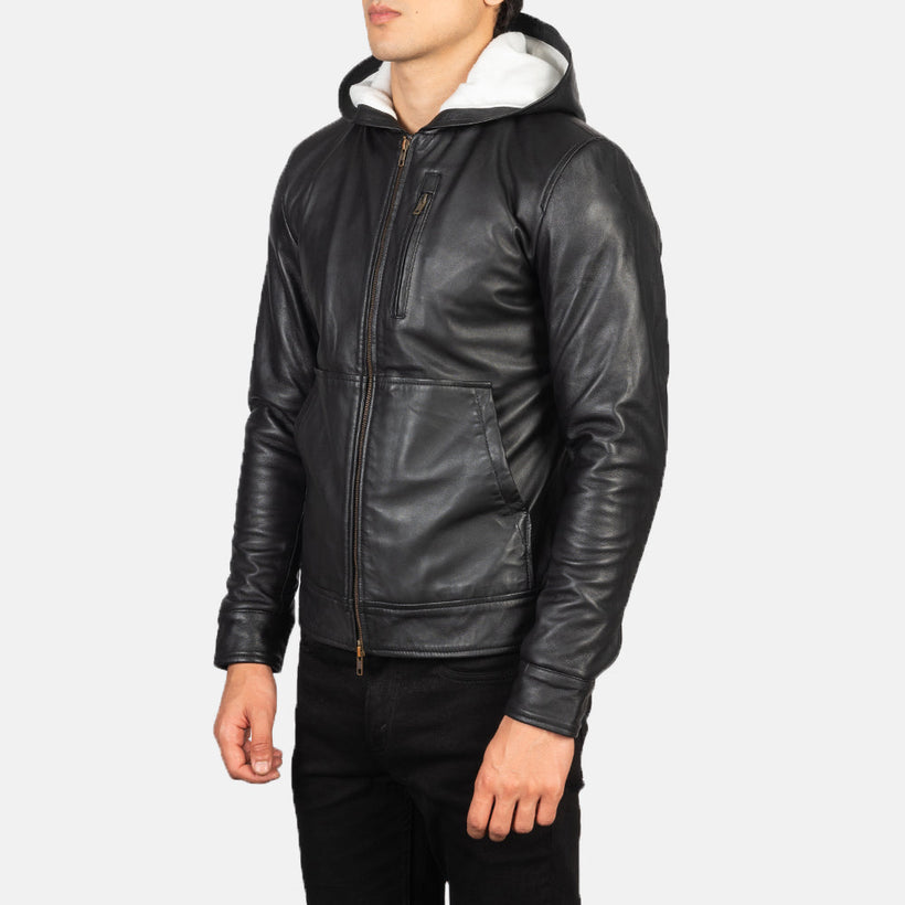 Baston Leder-Bomberjacke für Herren