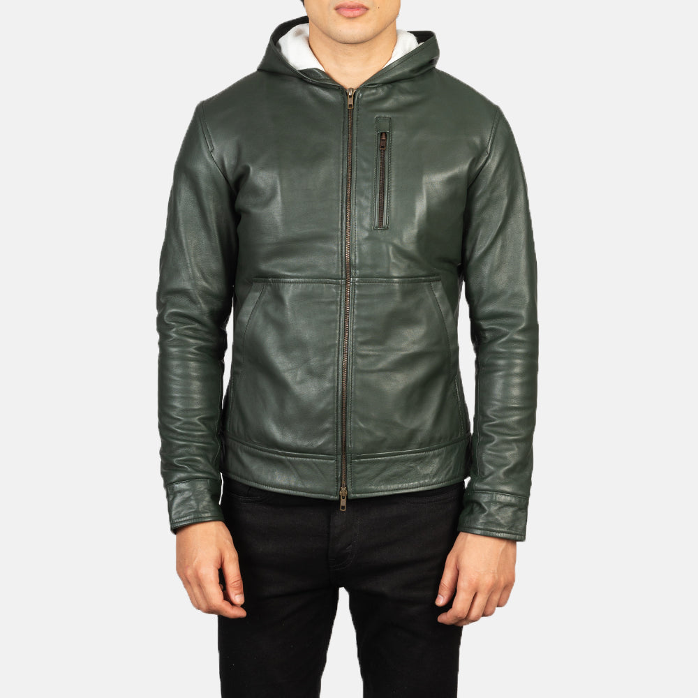 Baston Leder-Bomberjacke für Herren – Zusätzliche Produktansicht 4