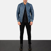 Bomia MA-1 Leder-Bomberjacke für Herren – Zusätzliche Produktansicht 3