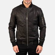 Bomia MA-1 Leder-Bomberjacke für Herren – Zusätzliche Produktansicht 3