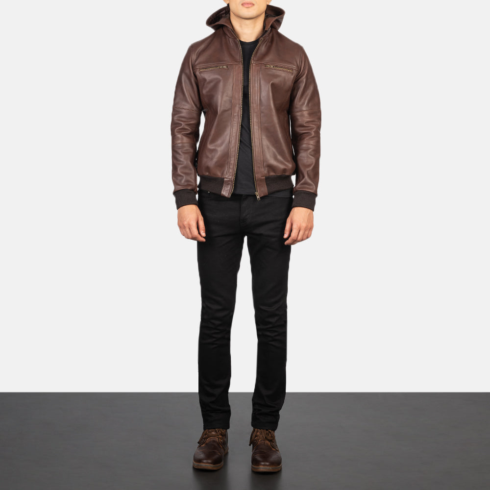 
Bouncer Biz Leder-Bomberjacke für Herren – alternate product view 3