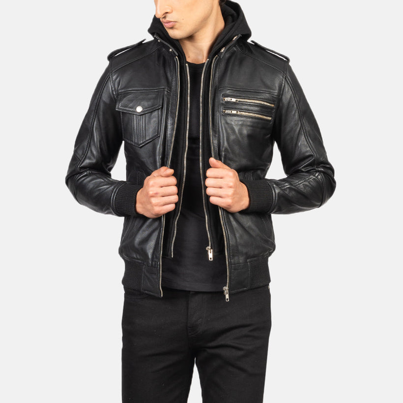 Bravado Leder-Bomberjacke für Herren