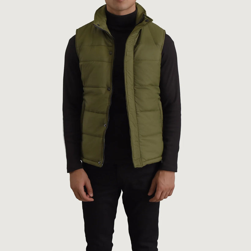 Bryan Grün Puffer Vest für Herren