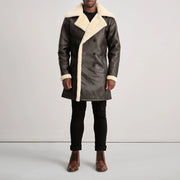 
Charles Ledermantel Braun Shearling Ledermantel für Herren – alternate product view 3