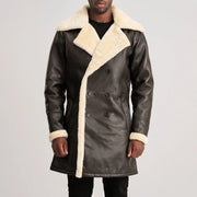 
Charles Ledermantel Braun Shearling Ledermantel für Herren – alternate product view 4