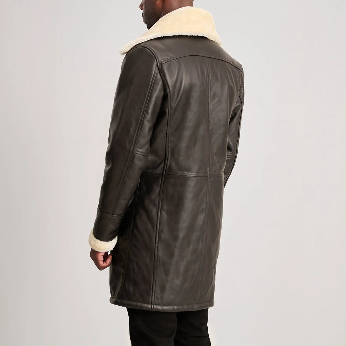 
Charles Ledermantel Braun Shearling Ledermantel für Herren – alternate product view 5