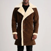 
Charles Ledermantel Braun Shearling Ledermantel für Herren – alternate product view 4