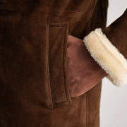 
Charles Ledermantel Braun Shearling Ledermantel für Herren – alternate product view 6