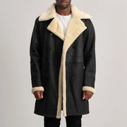 
Charles Ledermantel Braun Shearling Ledermantel für Herren – alternate product view 1