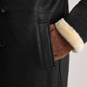 
Charles Ledermantel Braun Shearling Ledermantel für Herren – alternate product view 6