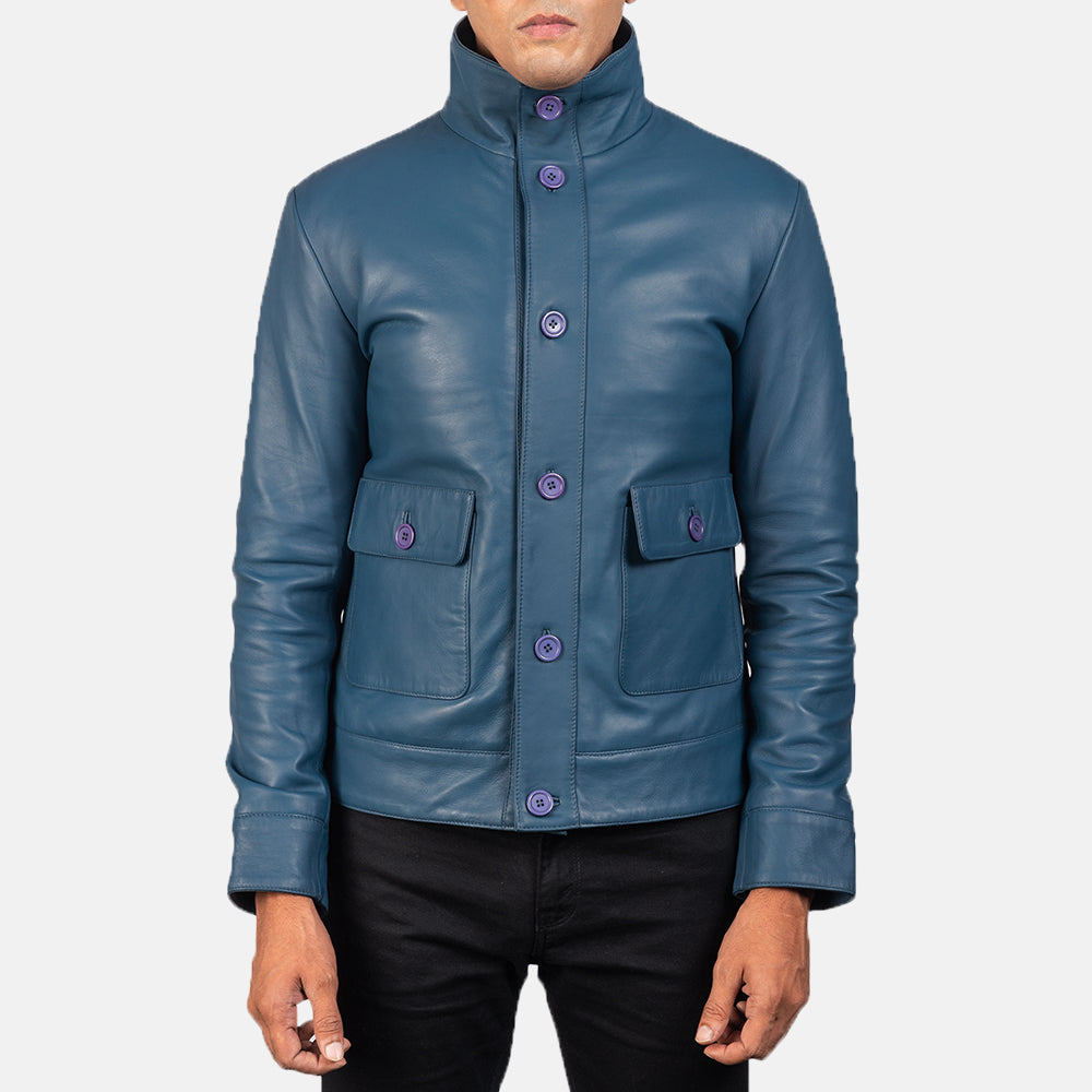 Columbus Leder-Bomberjacke für Herren – Zusätzliche Produktansicht 4