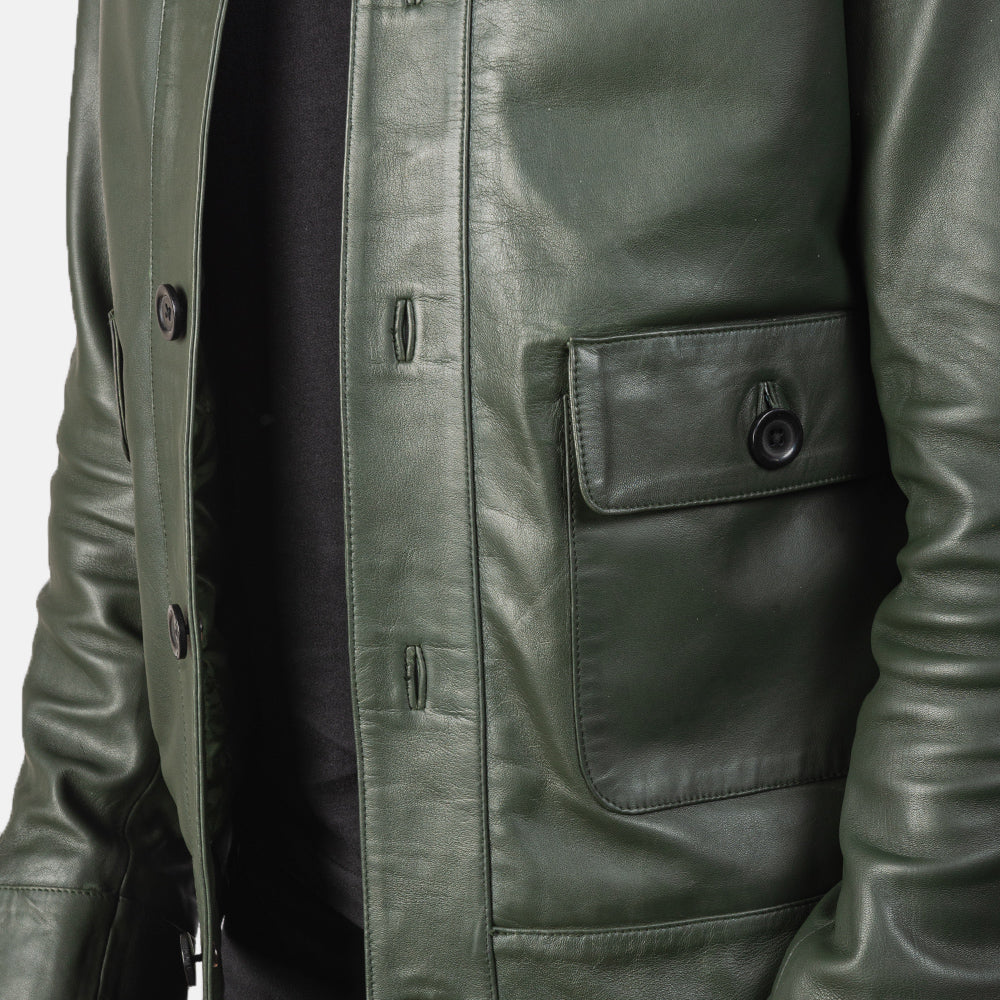 Columbus Leder-Bomberjacke für Herren – Zusätzliche Produktansicht 6