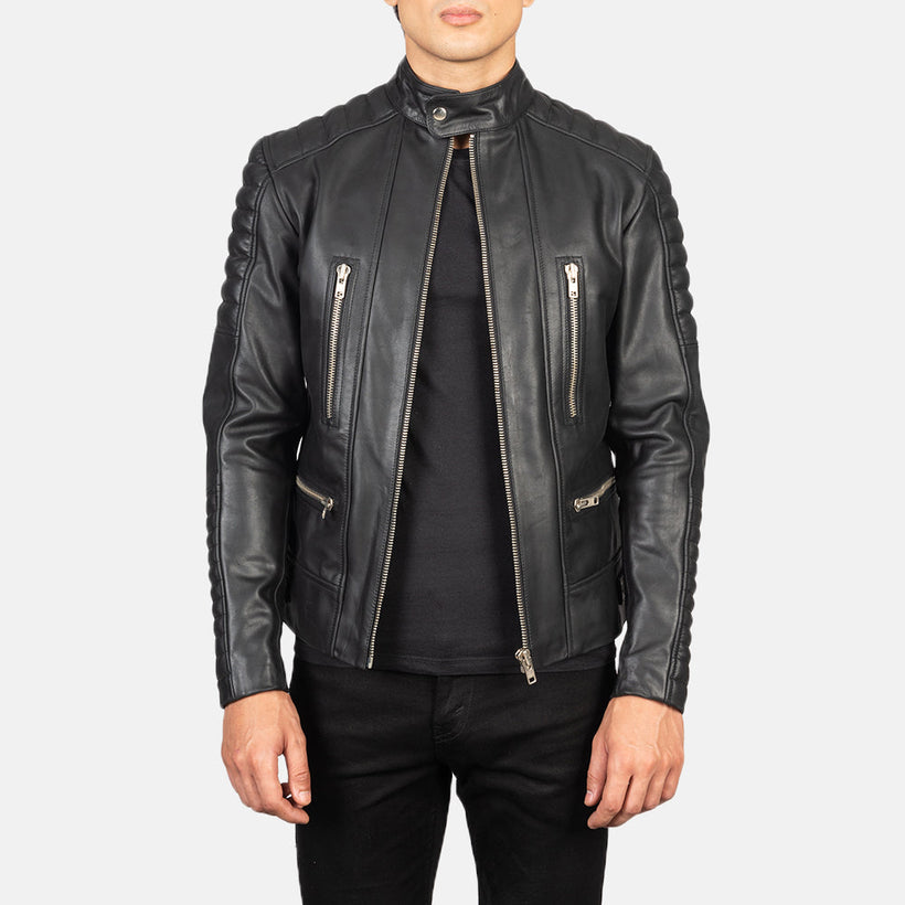 Damian Leder-Bikerjacke für Herren