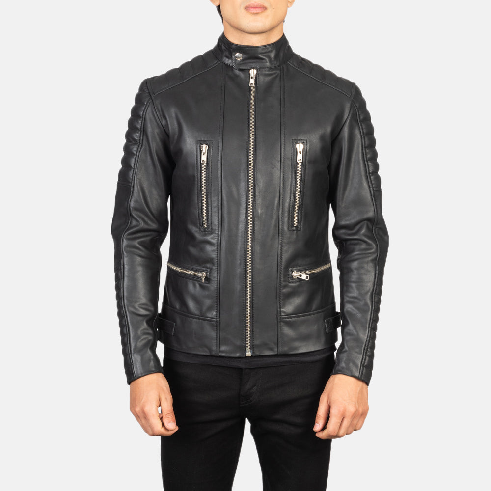 
Detailansicht of Band with Snap Button & Zipper Hardware on Damian Grey Suede Biker Jacket