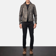 
Danny Gesteppt Leder-Bikerjacke für Herren – alternate product view 3