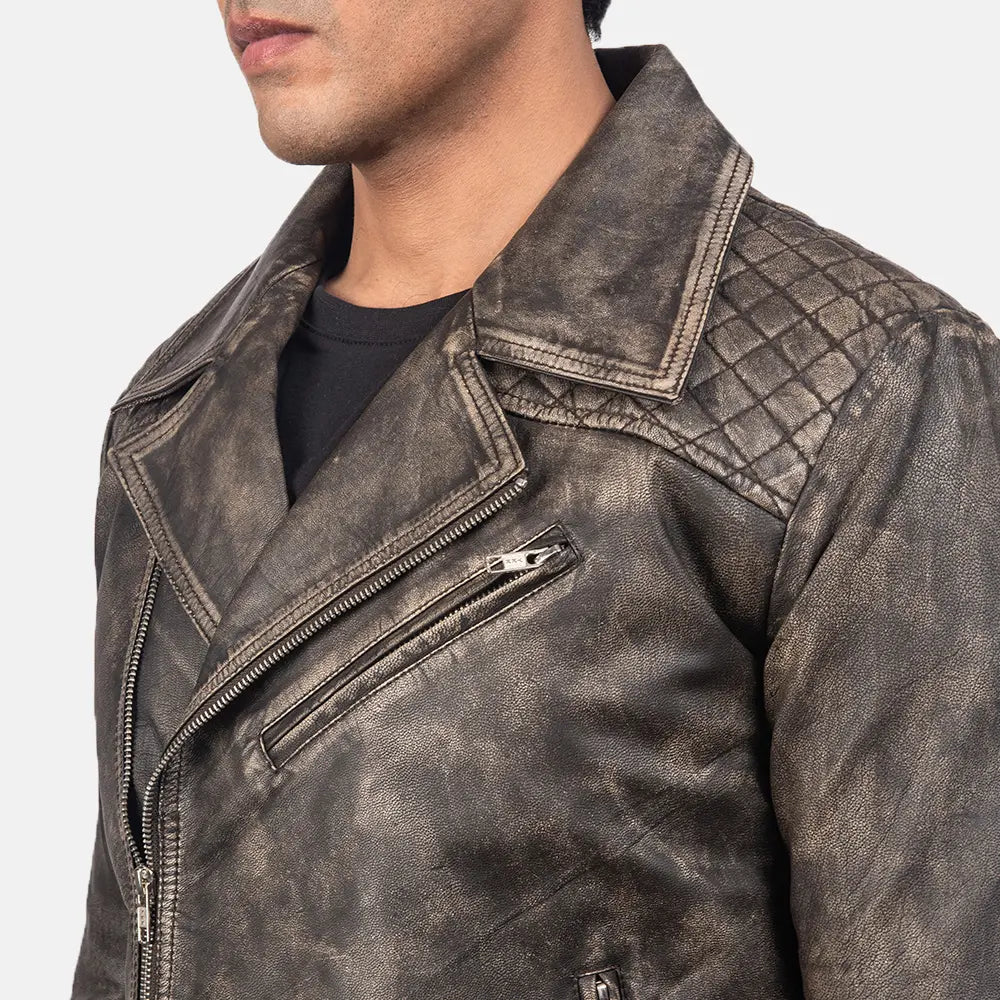 
Danny Gesteppt Leder-Bikerjacke für Herren – alternate product view 5