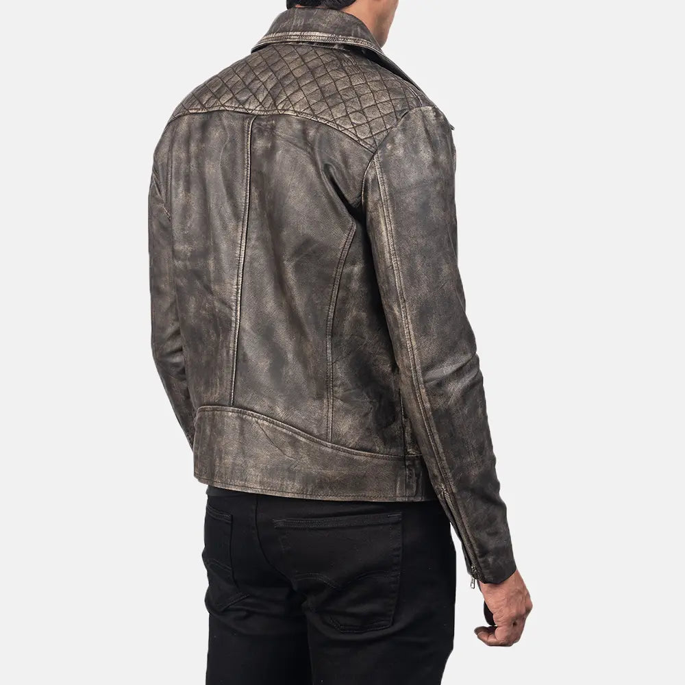 
Danny Gesteppt Leder-Bikerjacke für Herren – alternate product view 6