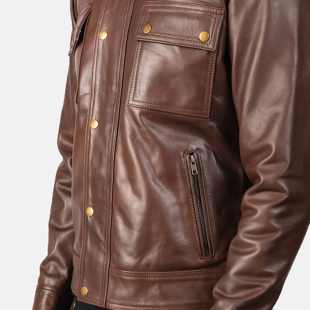 Darren Leder-Bikerjacke für Herren – Zusätzliche Produktansicht 6