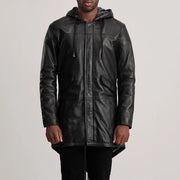 
Detailansicht of Hooded & Zipper with Placket Hardware on Delvin Tan Leather Parka