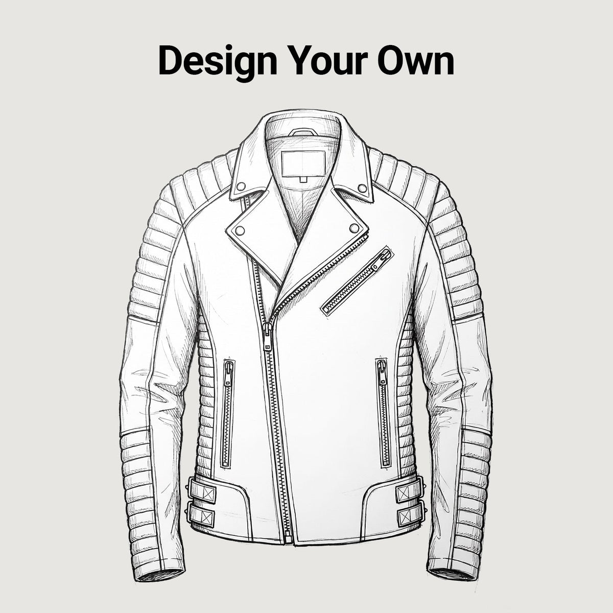 
Design Your Own Lederjacke für Damen - Vorderansicht & maßgeschneiderte Silhouette | Online Kaufen