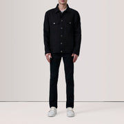 
Black Full-Grain leather Jacket - Rückansicht mit passgenauen Schultern & sauberem Saum