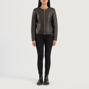 Elixir Collarless Lederjacke für Damen – Zusätzliche Produktansicht 3
