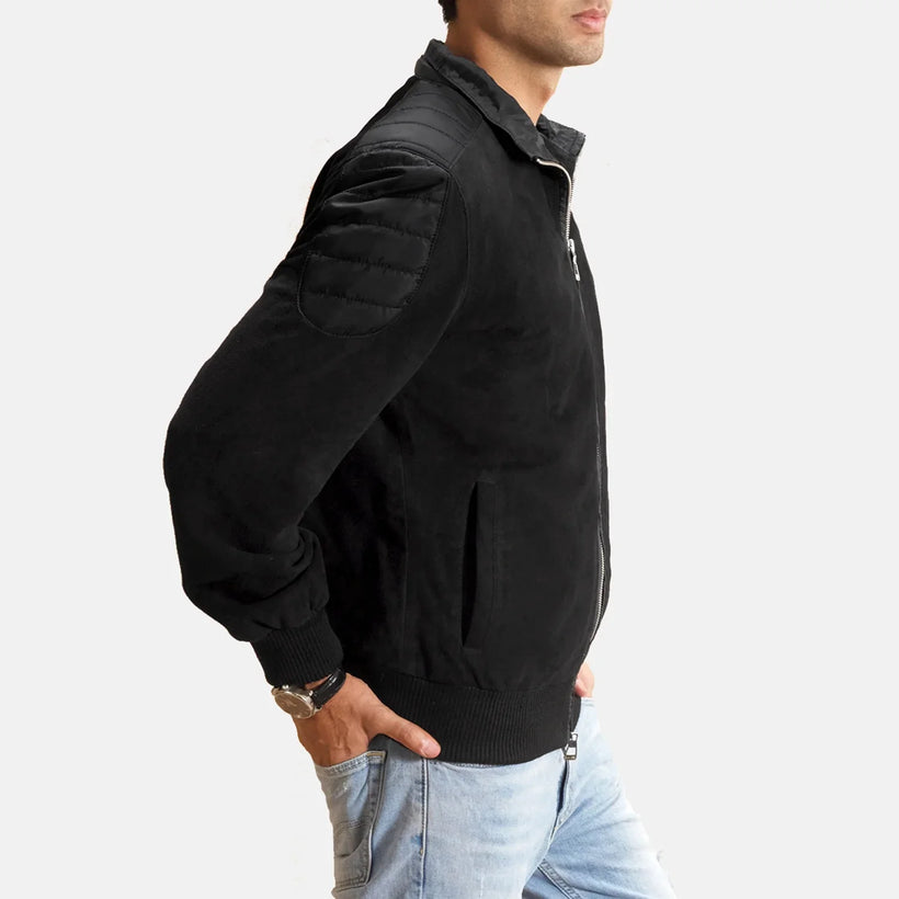 Ethan Hybrid Suede Leder-Bomberjacke für Herren