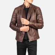 
Faisor Mokka Leder-Bikerjacke für Herren – alternate product view 6