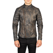 
Faisor Mokka Leder-Bikerjacke für Herren – alternate product view 4