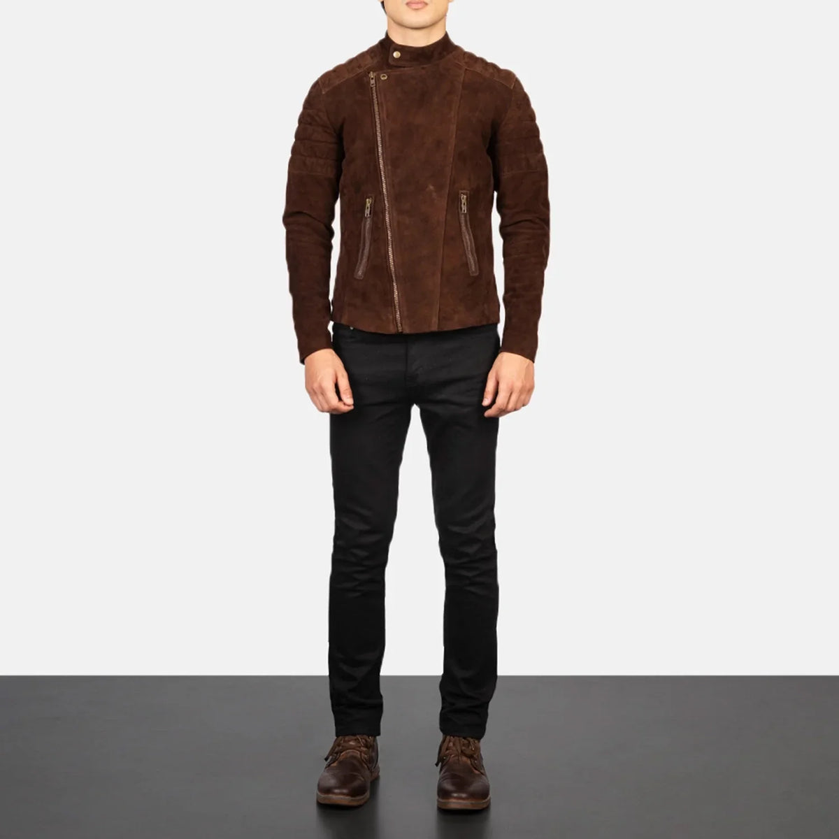 
Faisor Mokka Leder-Bikerjacke für Herren – alternate product view 3