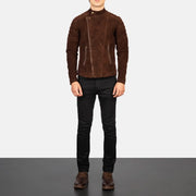 
Faisor Mokka Leder-Bikerjacke für Herren – alternate product view 3